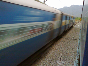 Fast Moving Train India