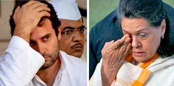 rahul sonia crying