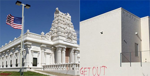 temple vandalized
