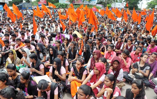 Abvp protest 22 1