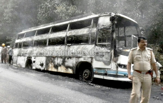 Bus on fire 1